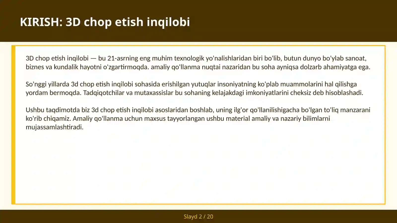 3D CHOP ETISH INQILOBI 2