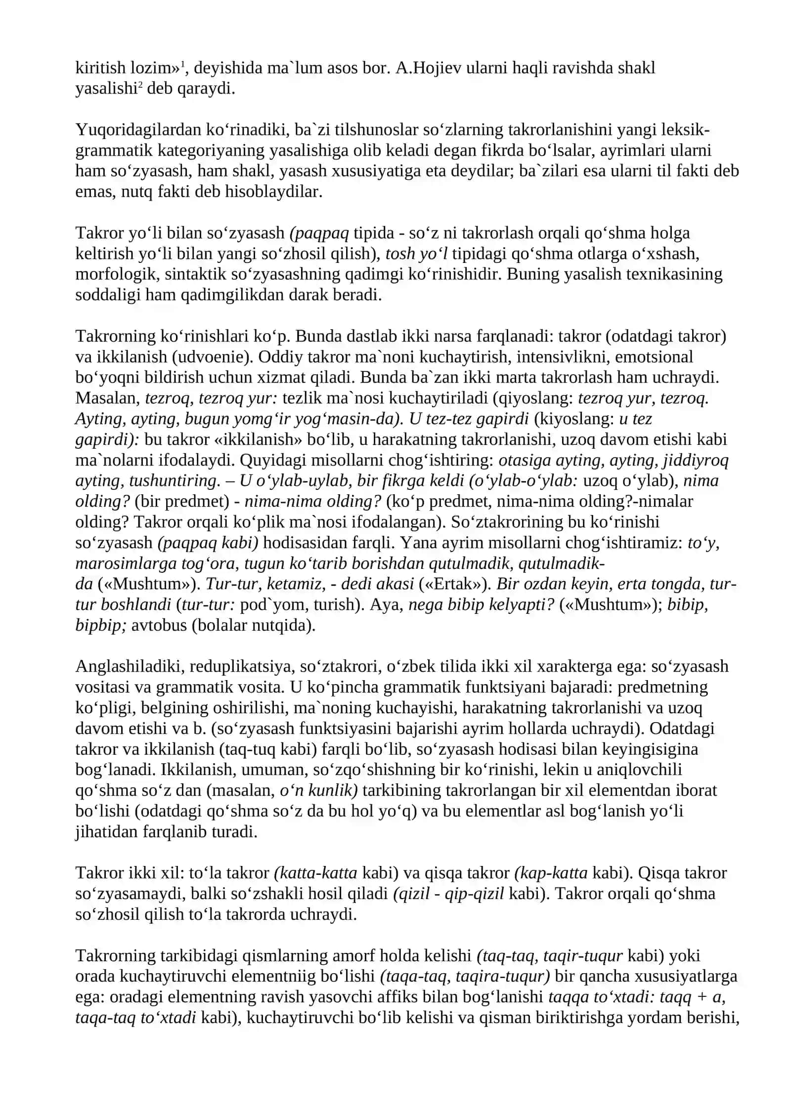 Takror so‘zlar 2
