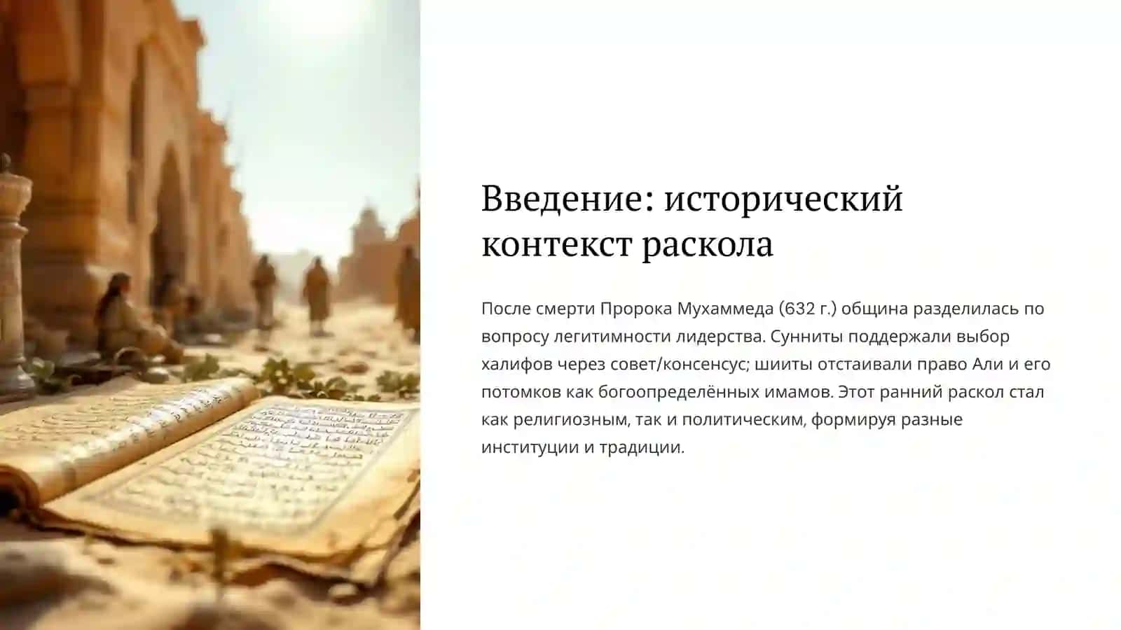 Сравнительный анализ суннитских и шиитских течений 2