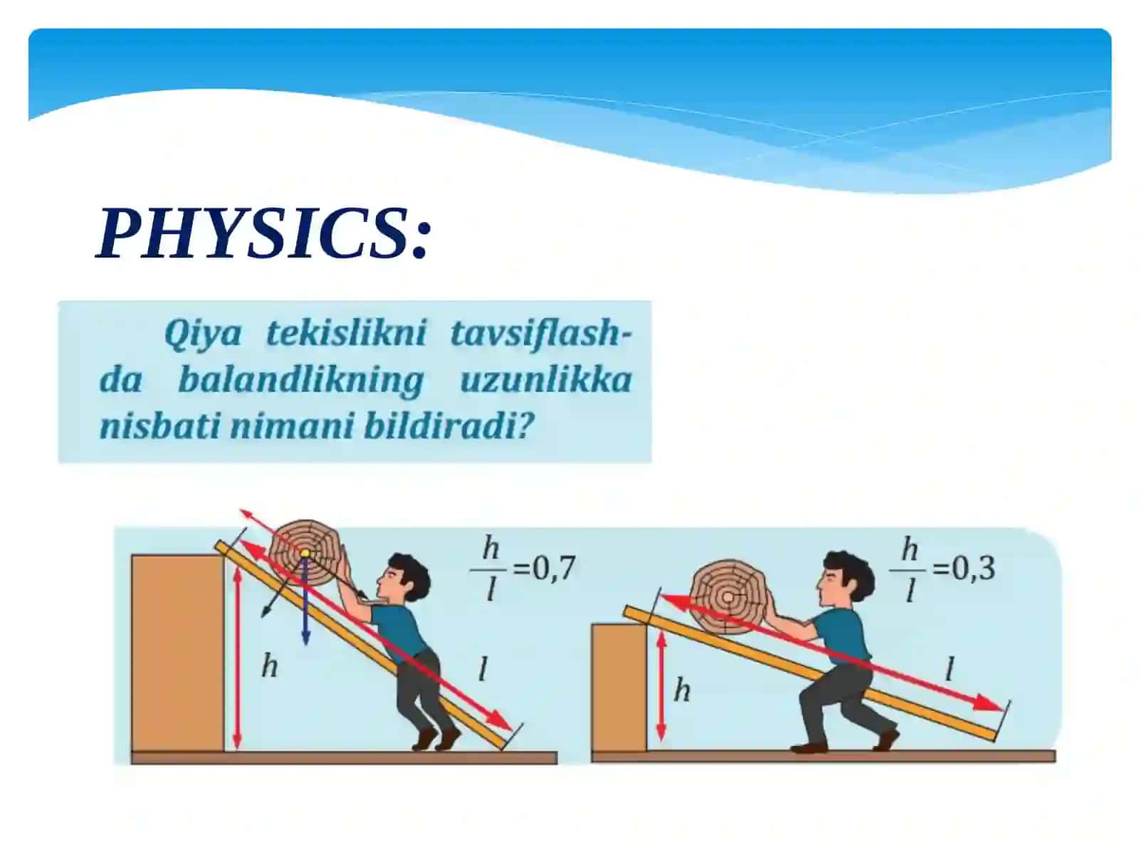 JISMNI QIYA TEKISLIK BO’YLAB KO’CHIRISHDA BAJARILGAN ISH. QIYA TEKISLIKNING FOYDALI ISH KOEFFITSIYENTI 2
