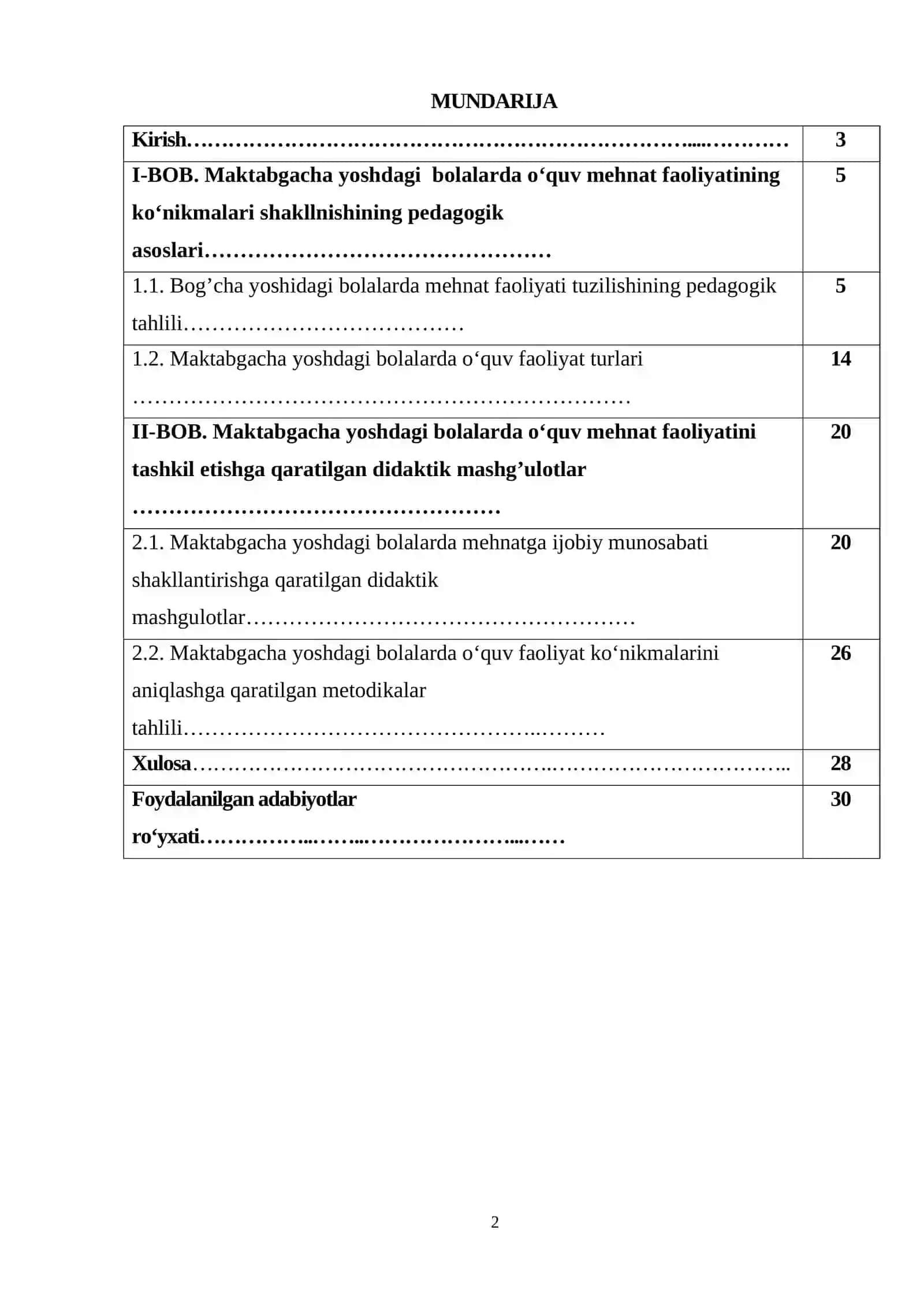 MAKTABGACHA YOSHDAGI BOLALARDA O‘QUV MEHNAT FAOLIYATINI SHAKLLANTIRISH 2