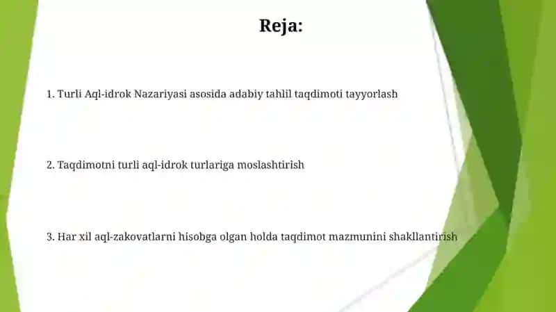 Adabiy tahlil datur fazokovatlar nazariyasi asosida taqdimot tayyorlash 2