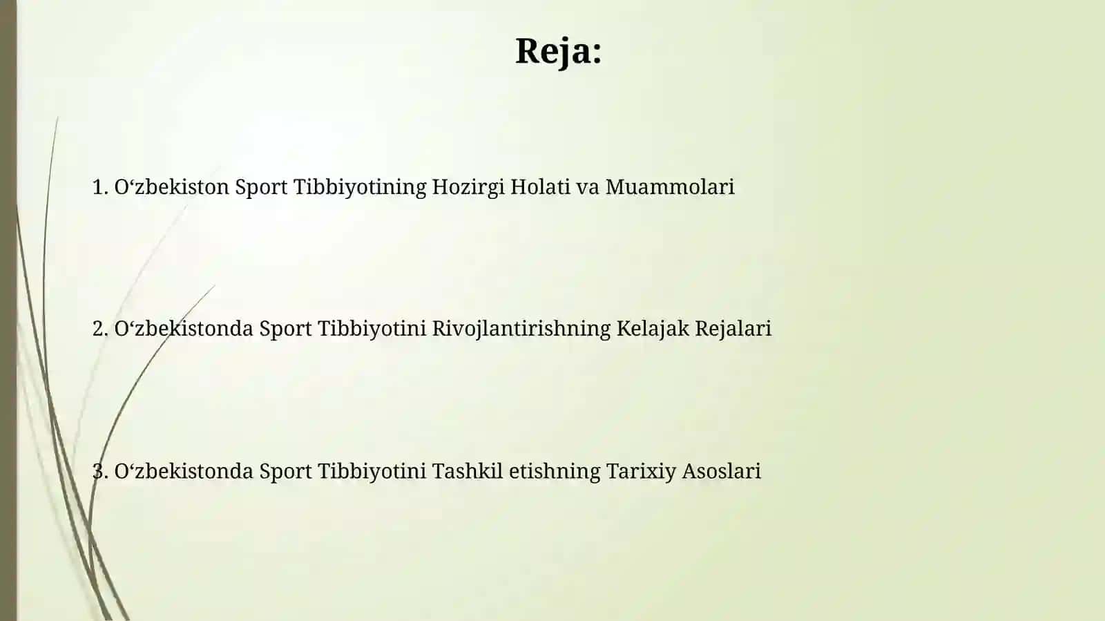 O'zbekistonda sport tibbiyotni tashkil etish asoslari 2