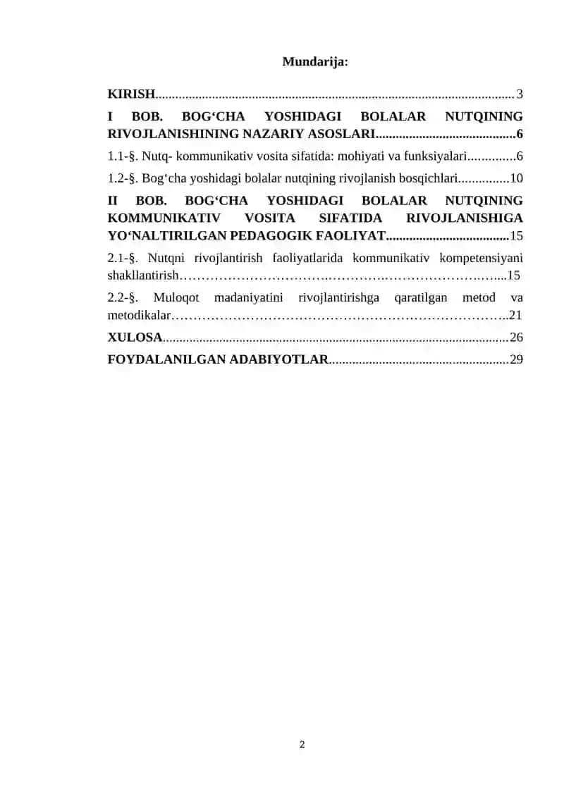 BOGʻCHA YOSHIDAGI BOLALAR NUTQINING KOMMUNIKATIV VOSITA SIFATIDAGI RIVOJLANISHI 2