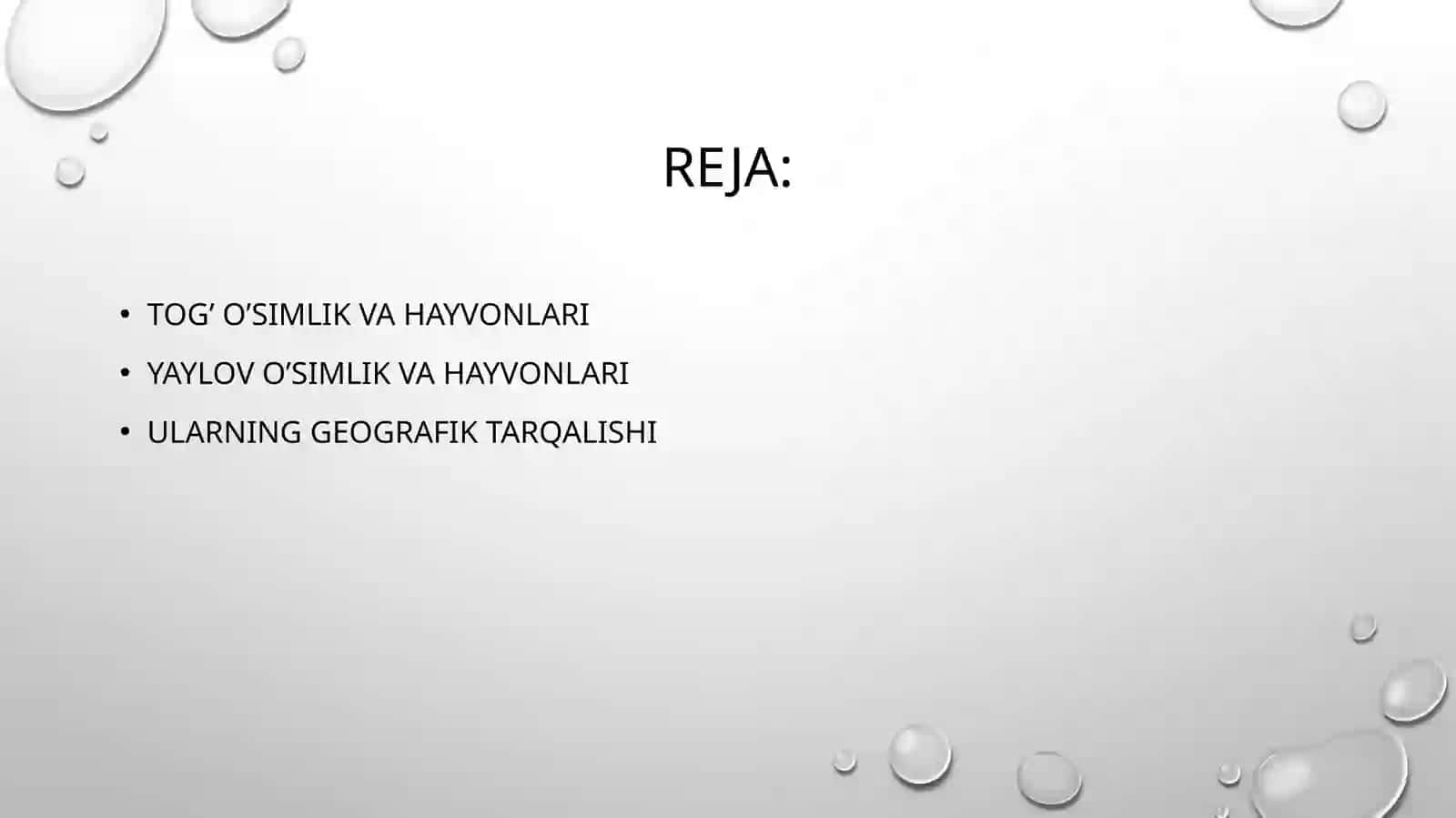 tog’ va yaylov o’simliklari va hayvonlari hamda ularning geografik tarqalishi 2