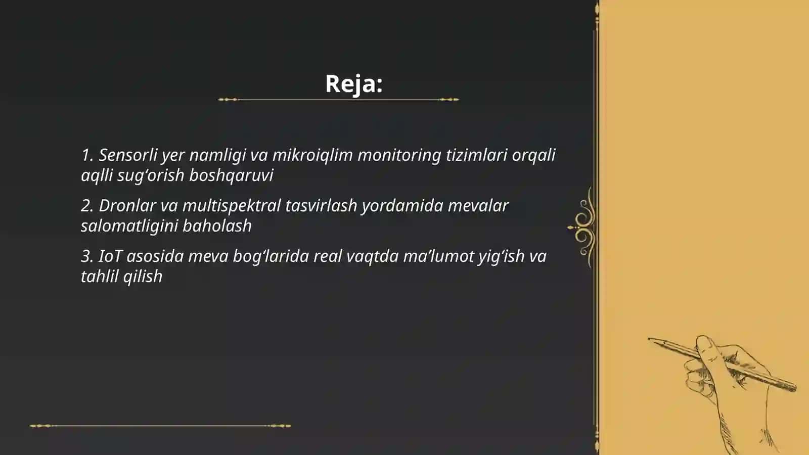 Sensorli yer namligi va mikroiqlim monitoring tizimlari orqali aqlli sugʻorish boshqaruvi 2