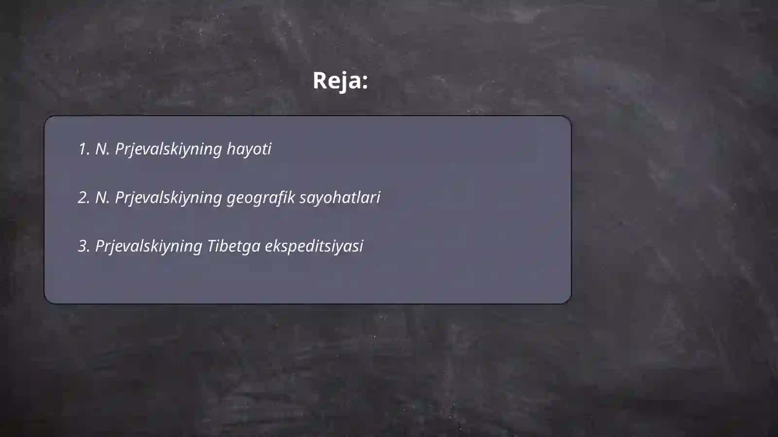 N. Prjevalskiyning hayoti 2