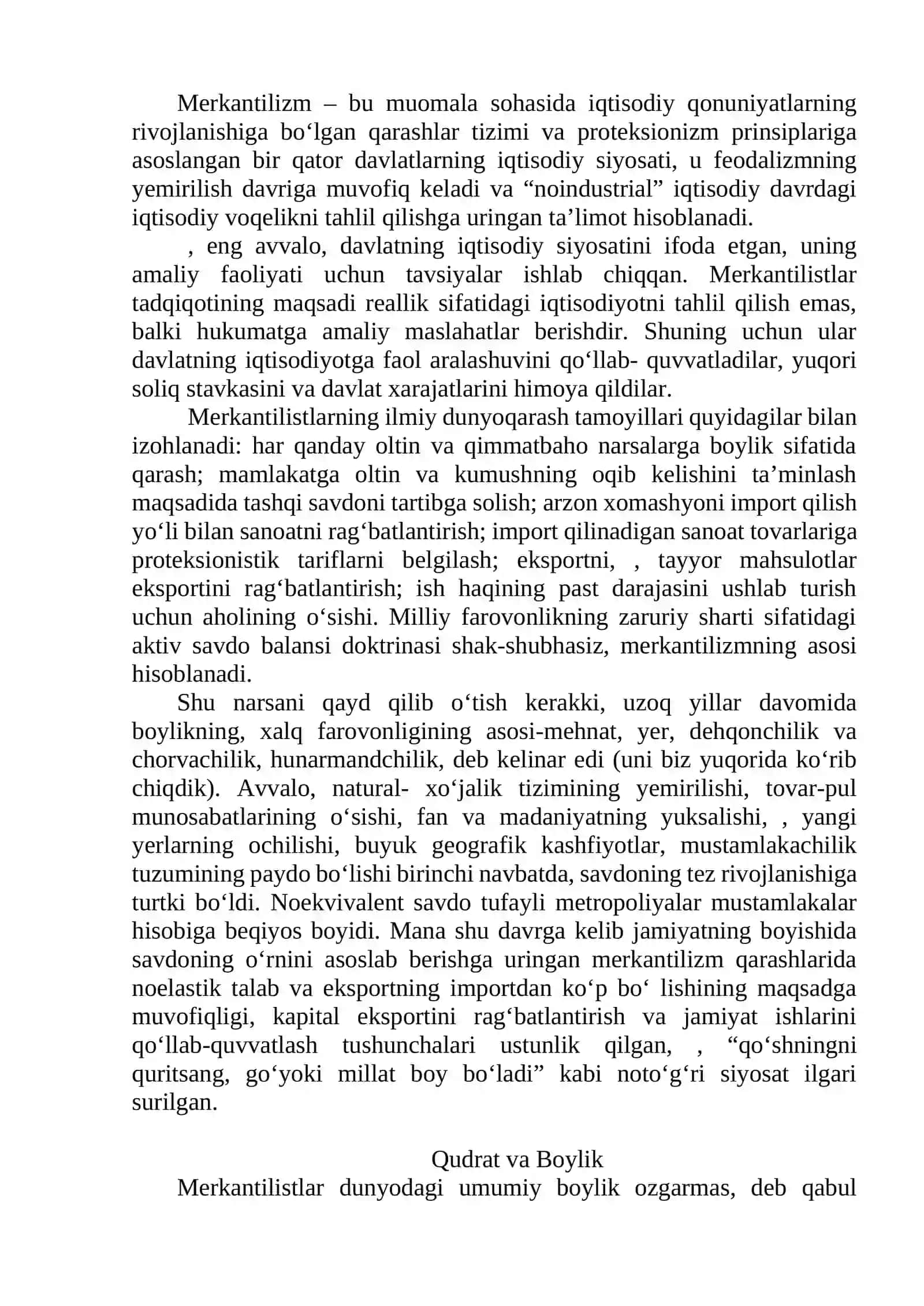 BOB. MERKANTILIZM IQTISODIY TA’LIMOTI 2