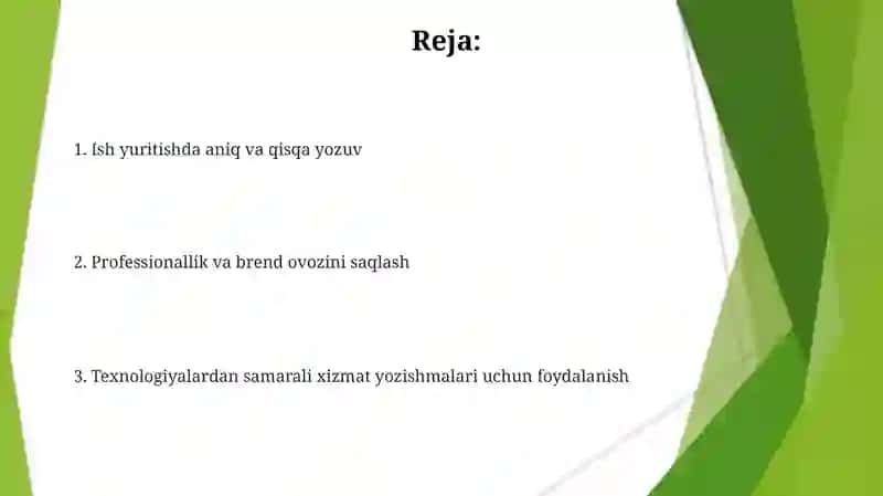 Ish yuritish tili va uslubi 2