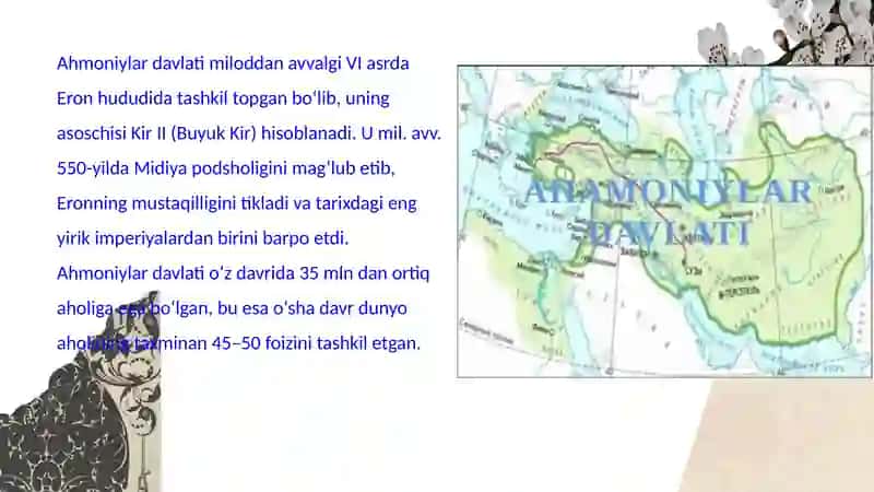 Ahmoniylar davri madaniyati 2