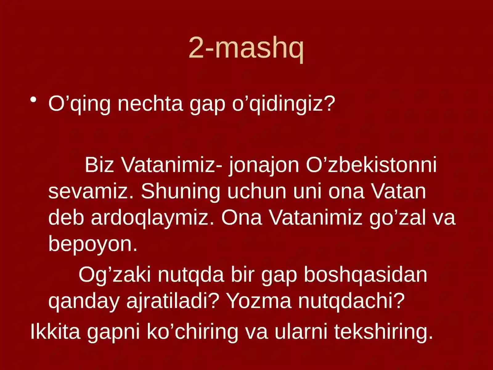 GAP VA SO’Z 2
