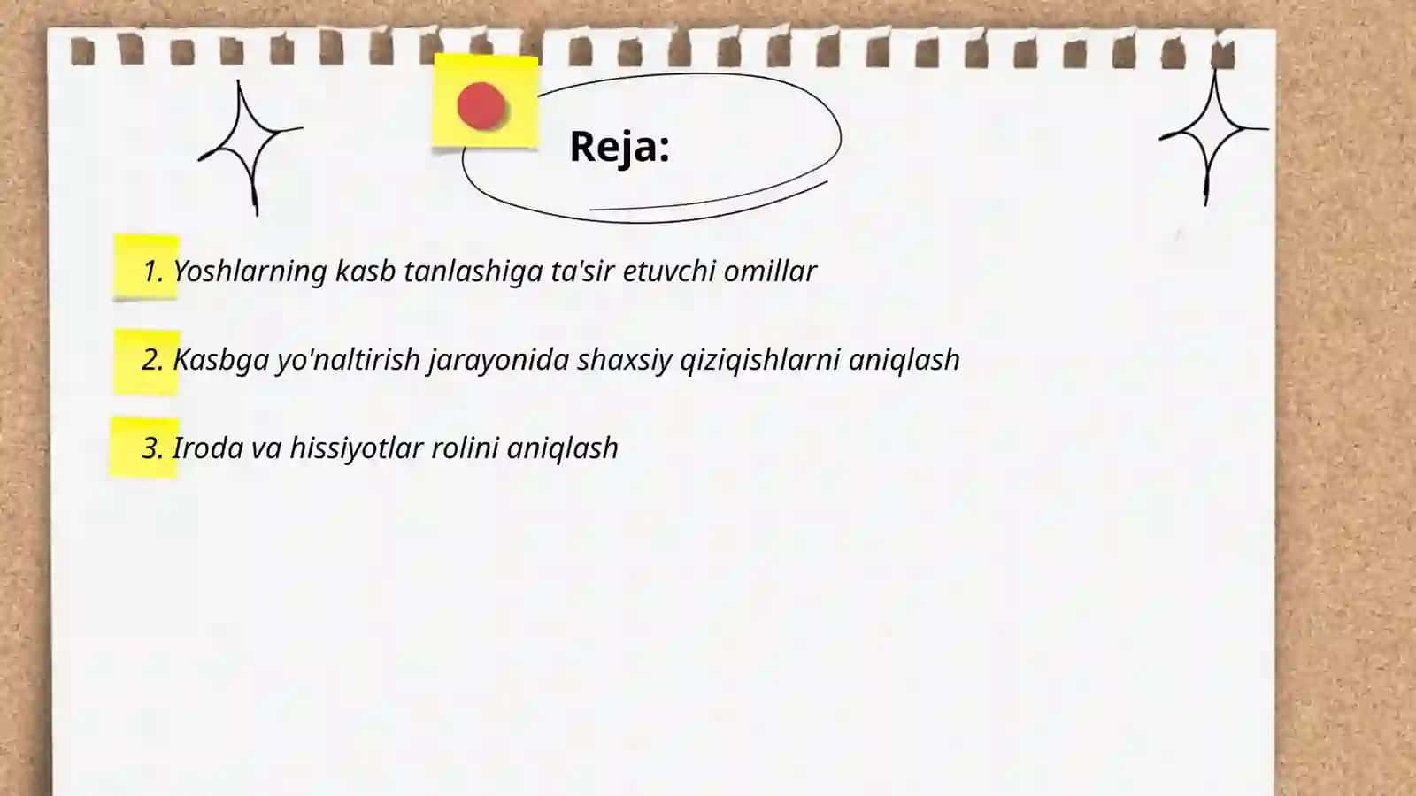 Yoshlarni kasbga yunaltirishda va histuyg'ular va irodalarni hisobga olish 2