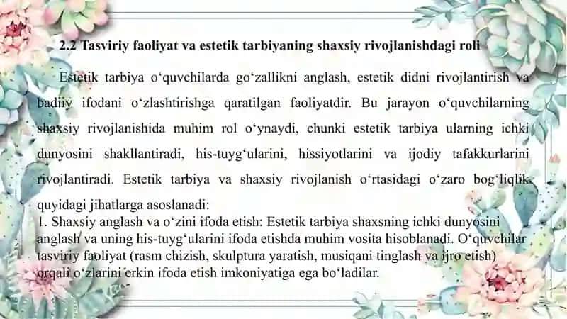 Estetik Tarbiya 2