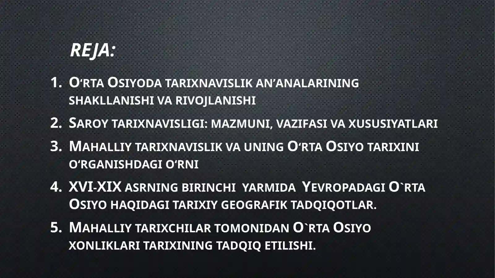 Oʻrta Osiyo tarixnavislik 2