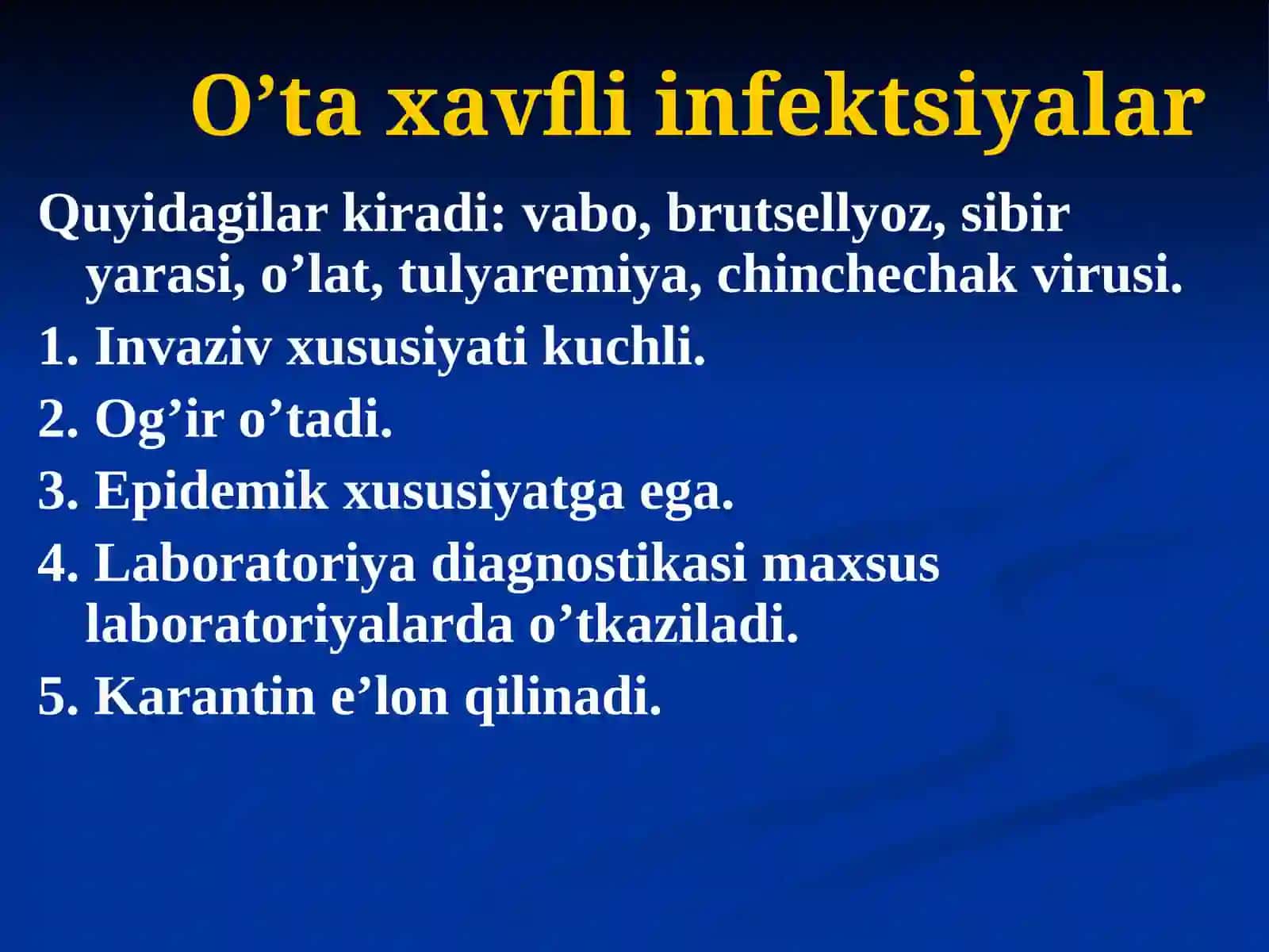 Patogen oʼta xavfli bakteriyalar.Vabo,kuydirgi,qoʼzgʼatuvchilari 2