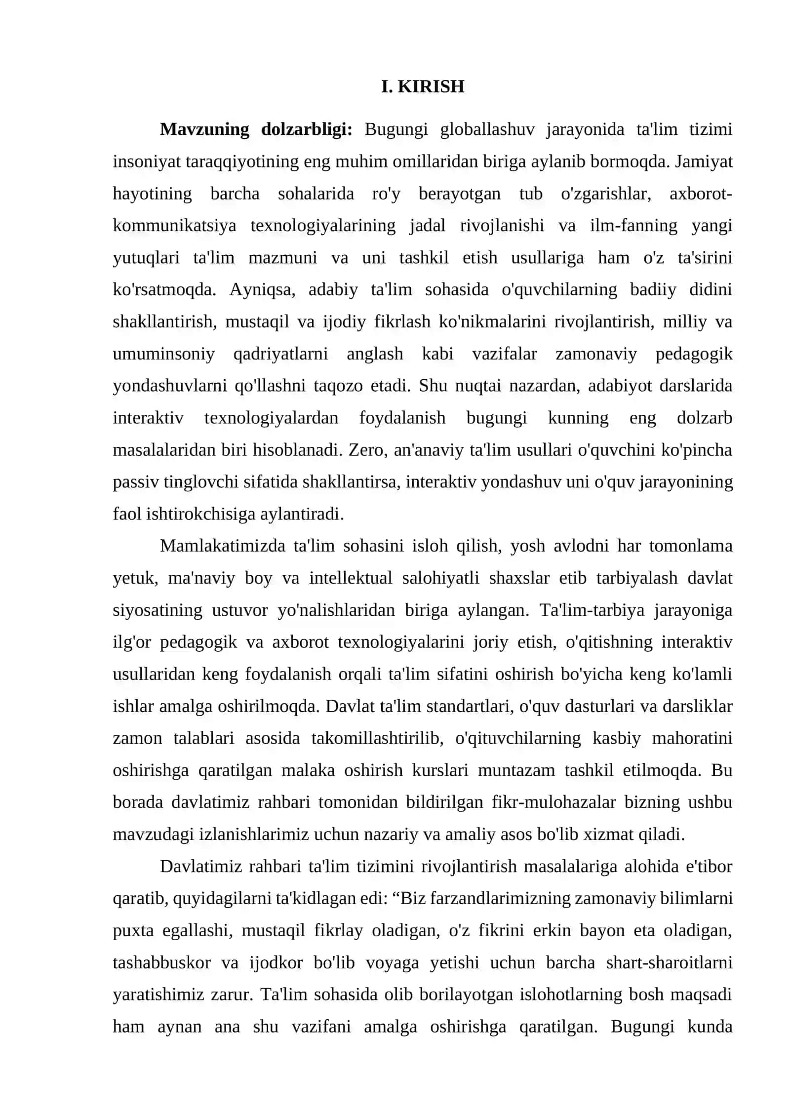 Adabiy ta'limda interaktiv texnologiyalarning nazariy asoslari ma'lumotlari 2