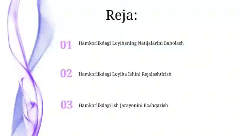 Hamkorlikdagi Ish Jarayonini Boshqarish 2