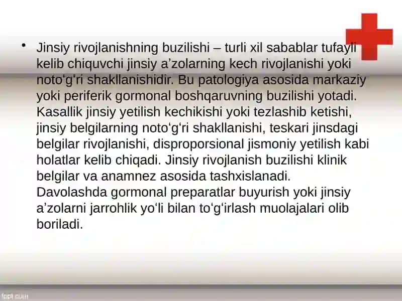 BOLALARDA JINSIY RIVOJLANISHI SUSAYISHI 2