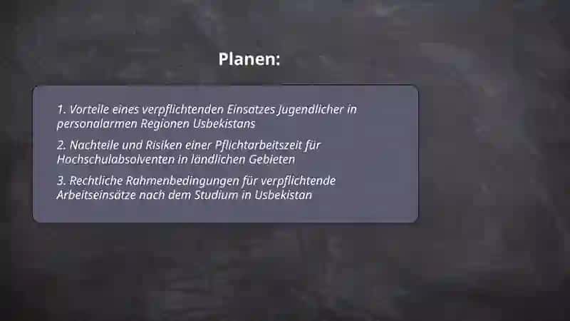 Vorteile eines verpflichtenden Einsatzes Jugendlicher in personalarmen Regionen Usbekistans 2
