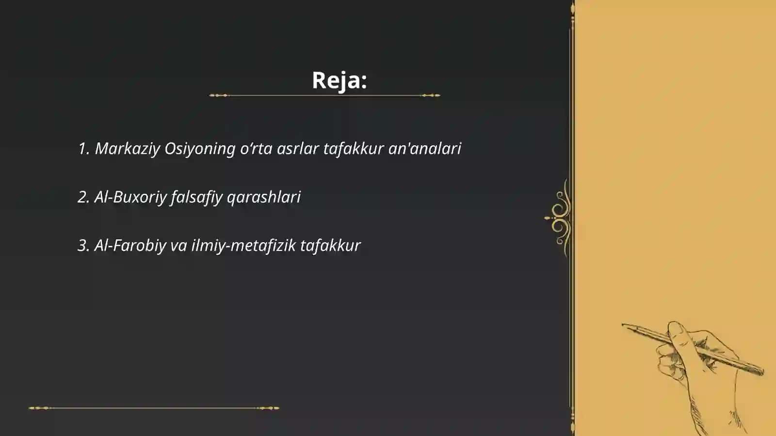 Markaziy Osiyoning o‘rta asrlar tafakkur an'analari 2