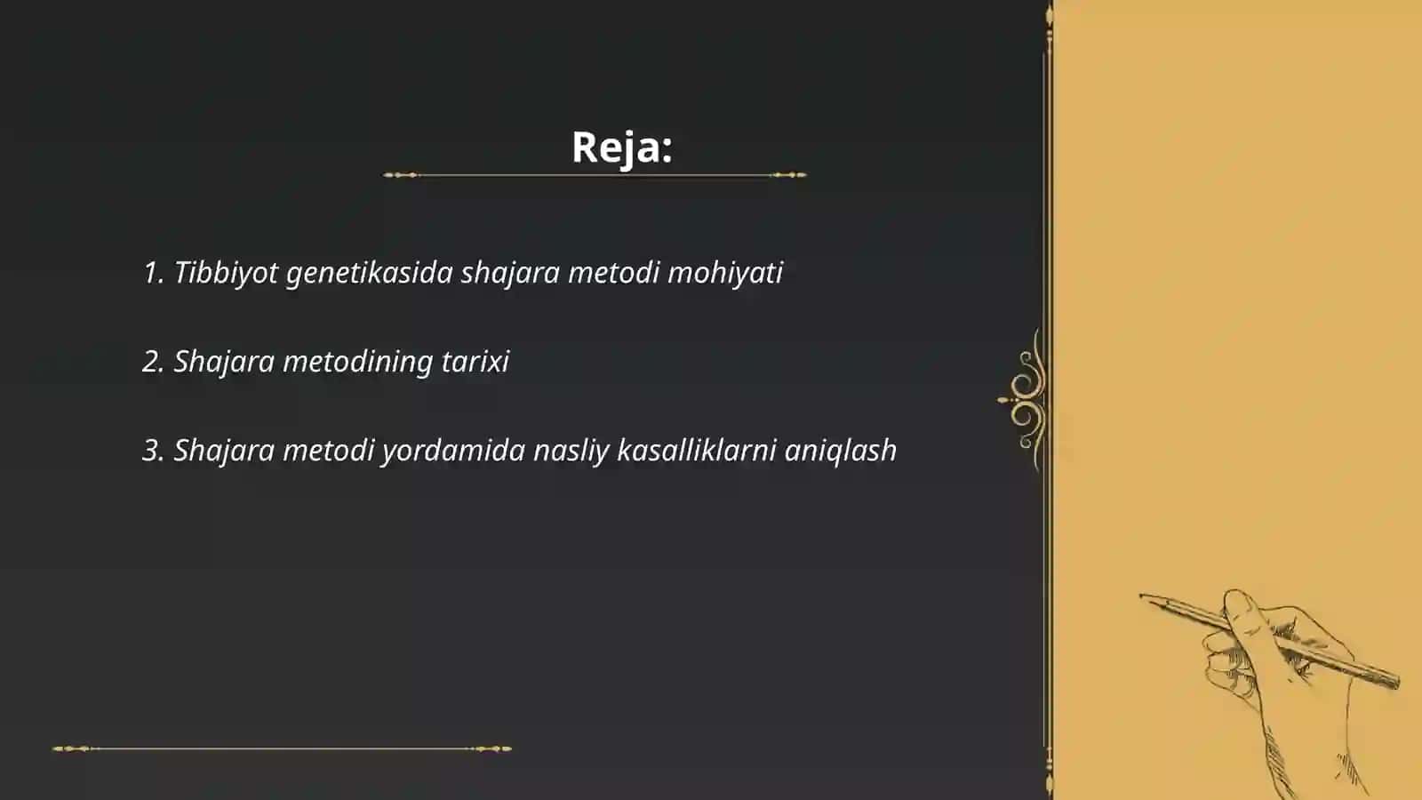 Tibbiyot ginetikasida shajara metodi 2