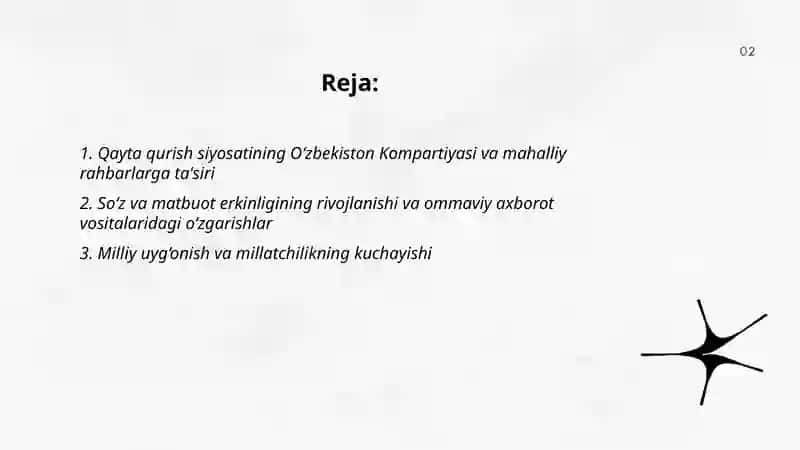 “Qayta qurish” yillarida O‘zbekistondagi ijtimoiy-siyosiy vaziyat. 2