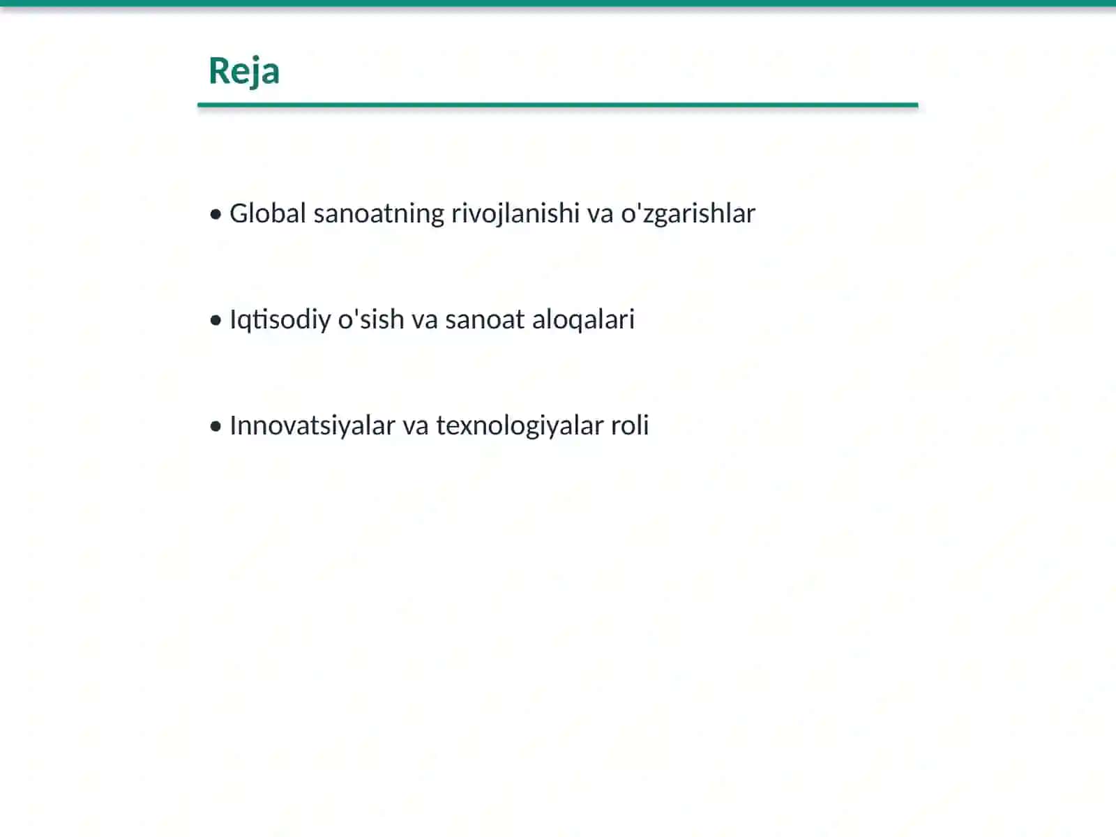 Global sanoatning rivojlanishi va iqtisodiy òsishni taminlash 2