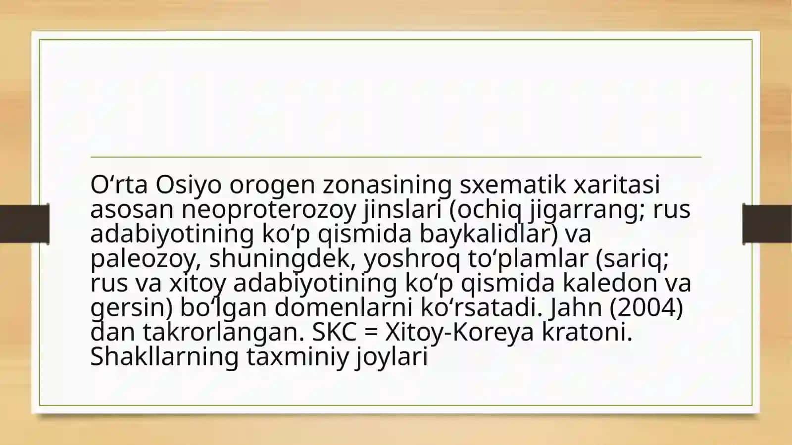 Oʻrta Osiyoda gertsen geotektonik bosqichida vujudga kelgan hududlar 2