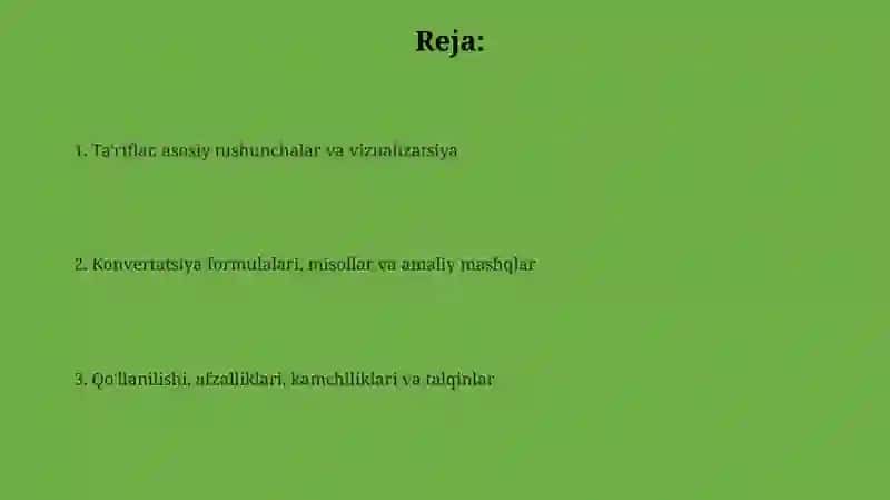 Dekart va qutb koordinatalari o‘rtasidagi bog‘lanish 2