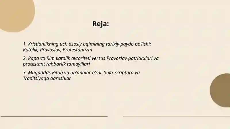 Xristianlikdagi asosiy oqimlar 2