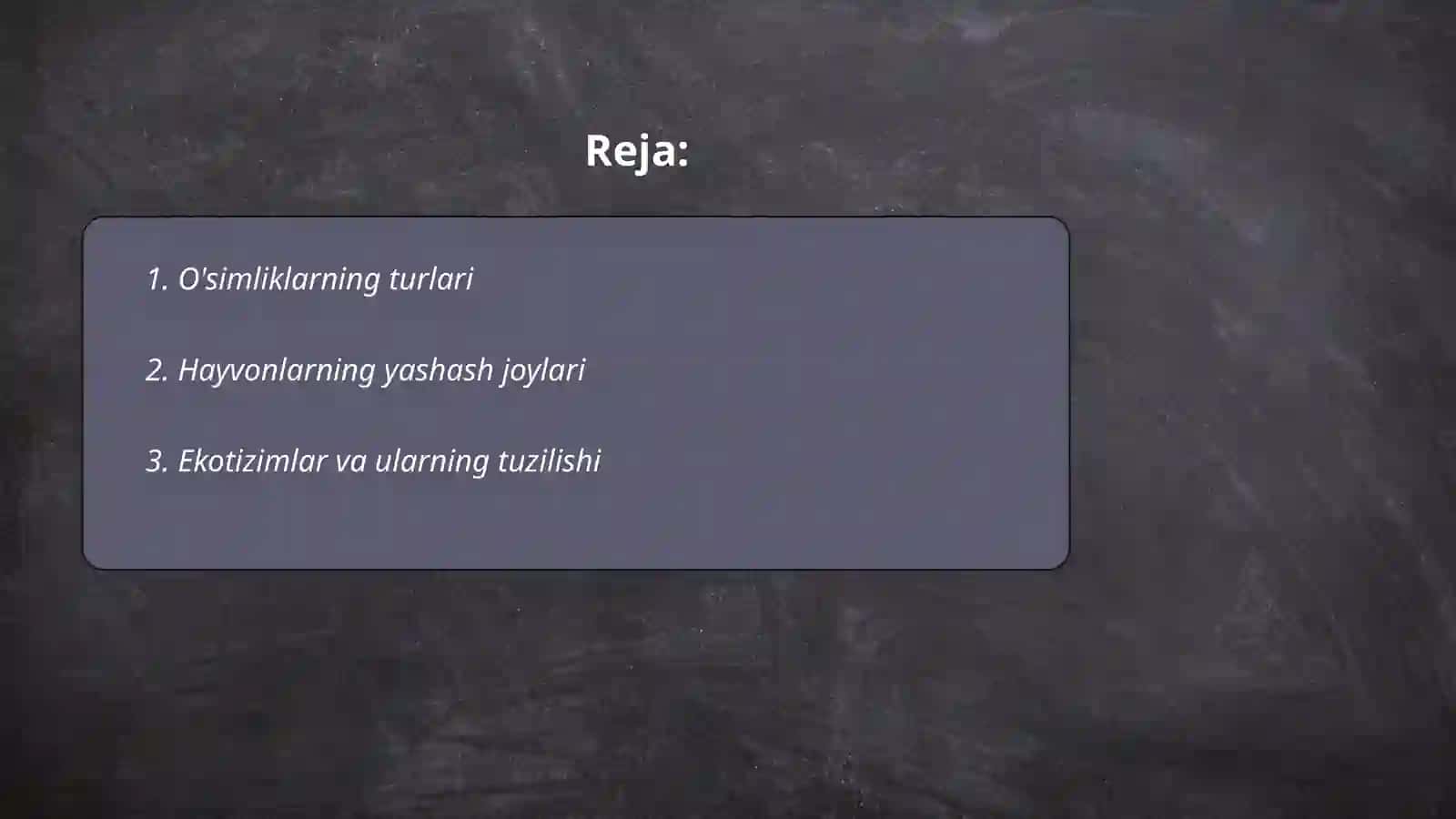 Tabiat bilan tanishtirish dasturi mazmuni 2