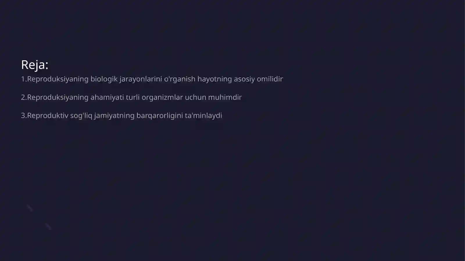 Reproduksiyaning ahamiyati 2