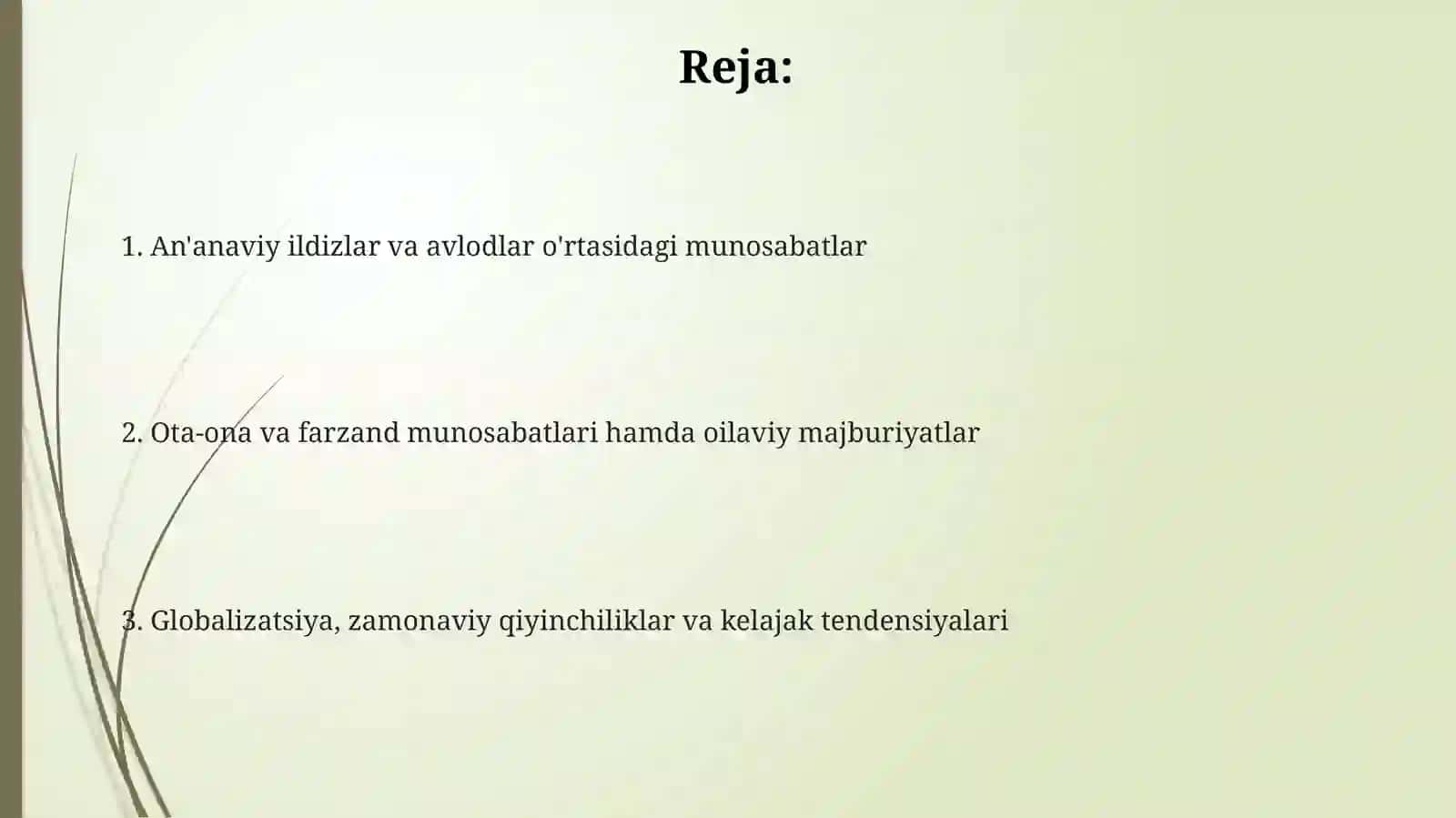 Sharq mamlakatlarida oilaviy munosabatlar 2