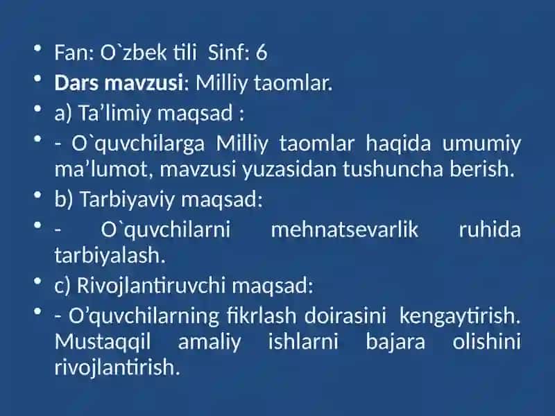Milliy taomlar 2