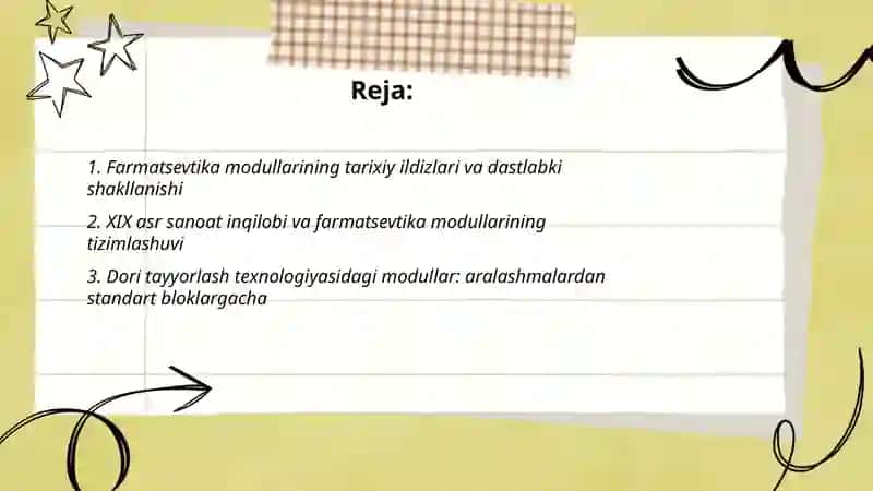 Hozirgi zamon farmatsevtika modullarining rivojlanish tarixi 2