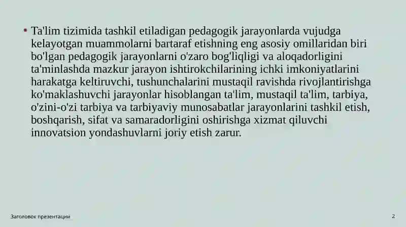 Maktabgacha ta’lim tashkilotida pedagogik jarayonlarni boshqarish funksiyalari va metodlari 2