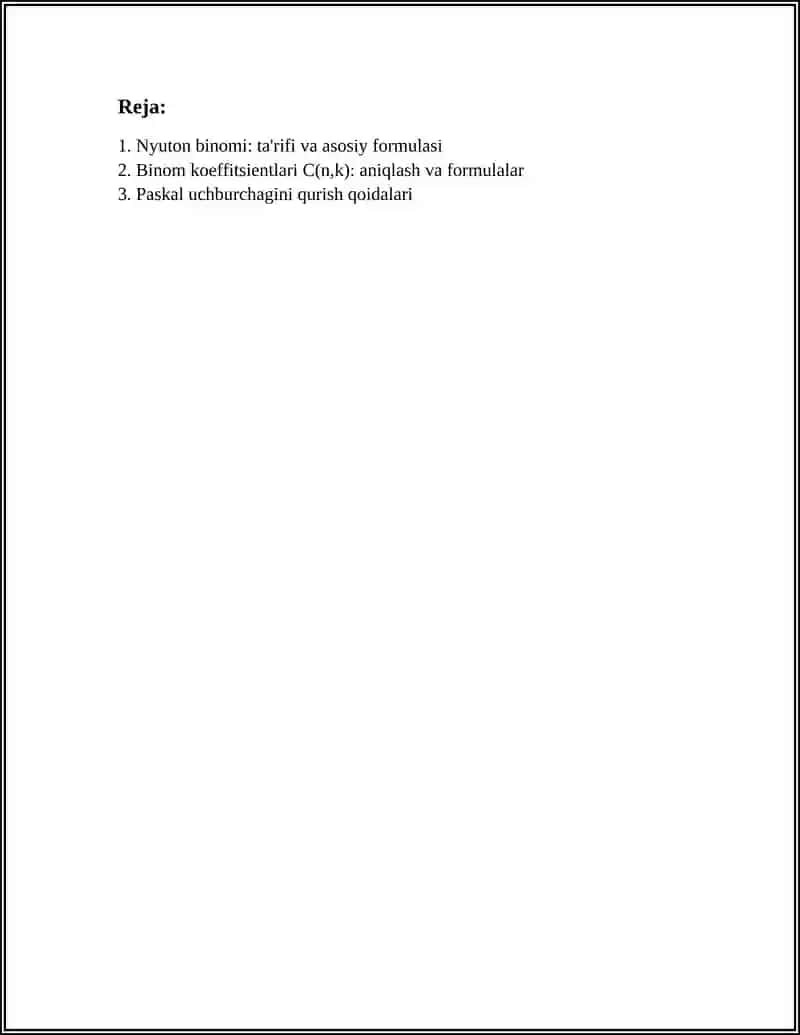 NYUTON BINOMI. PASKAL UCHBURCHAGI 2