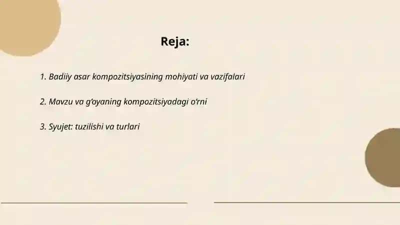 Badiiy asar kompozitsiyasi 2