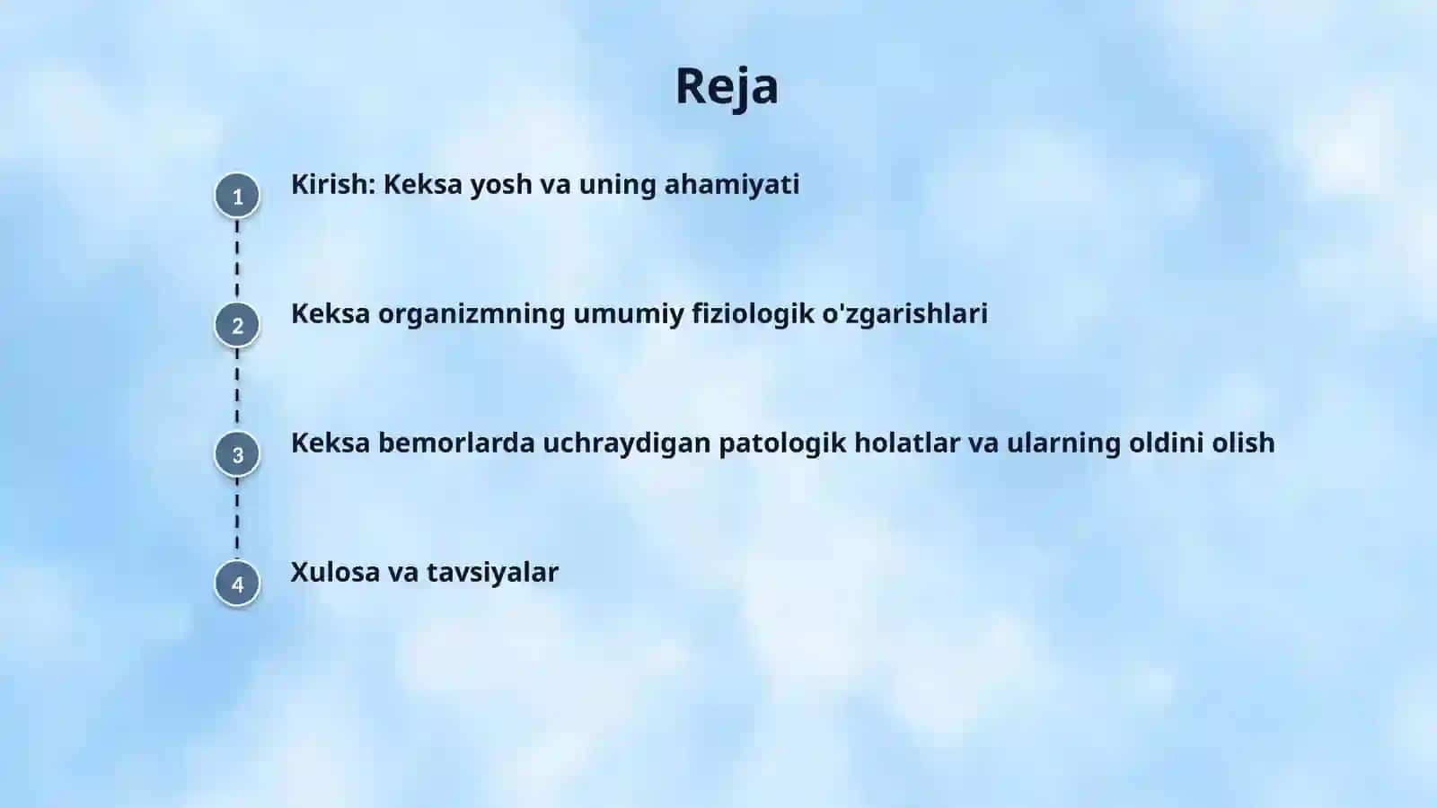 Keksa bemor. Keksa organizmning fiziologik xususiyatlari 2