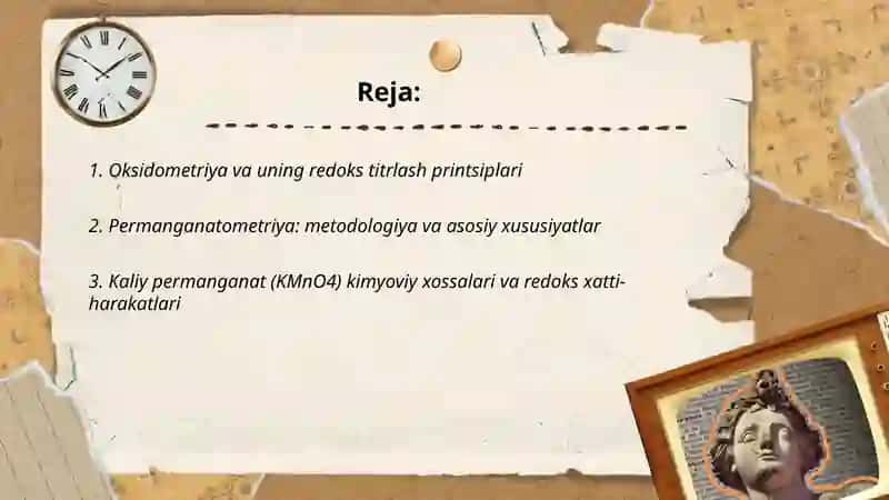 Oksidometriya, permanganatometriya, yodometriya 2