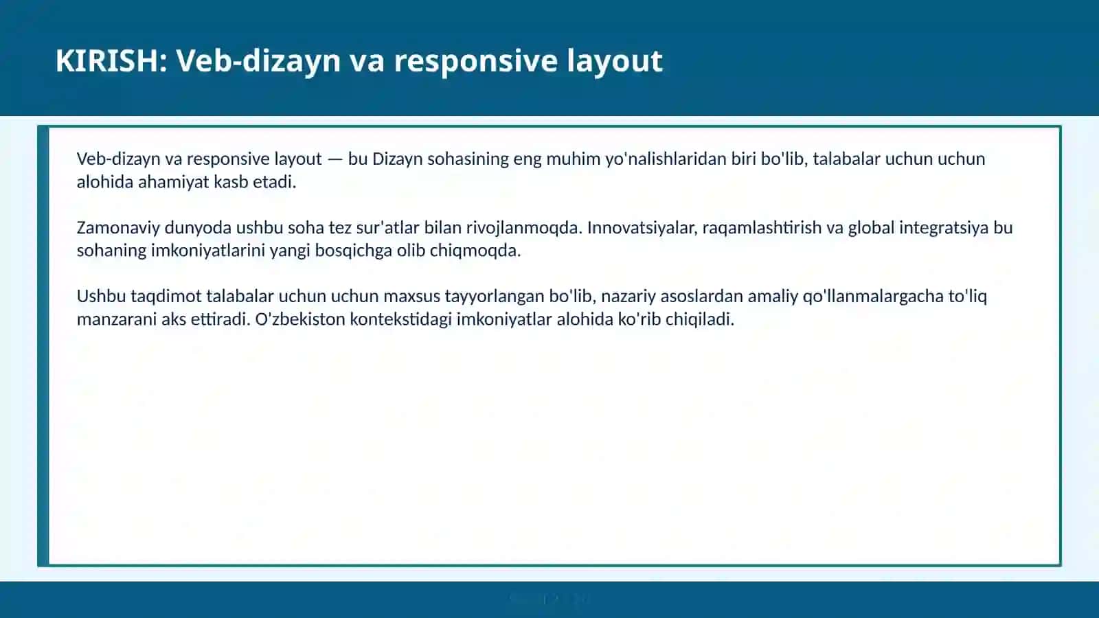VEB-DIZAYN VA RESPONSIVE LAYOUT 2