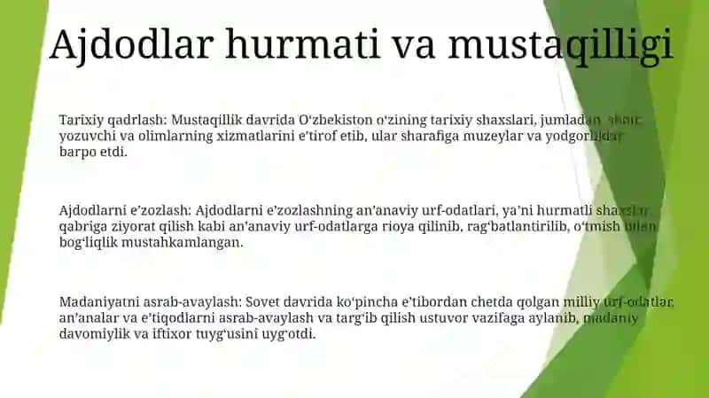 Mustaqillik Yillarida Buyuk Ajdodlar Va Tarixiy Shaxslarga Berilgan E'Tibor 2