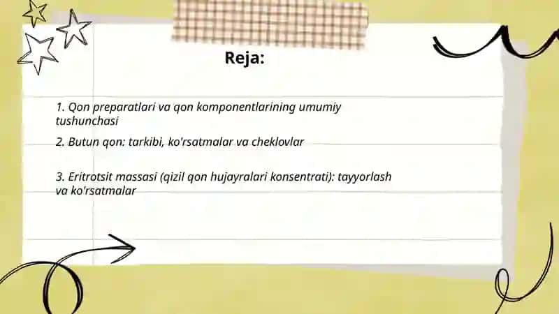 Qon preparatlari va qon komponentlari 2