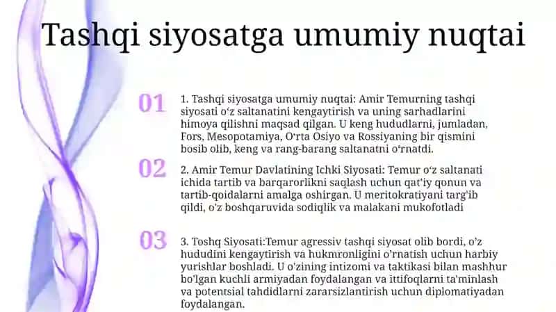 Amir Temur Davlatining Ichki Va Tashqi Siyosati 2