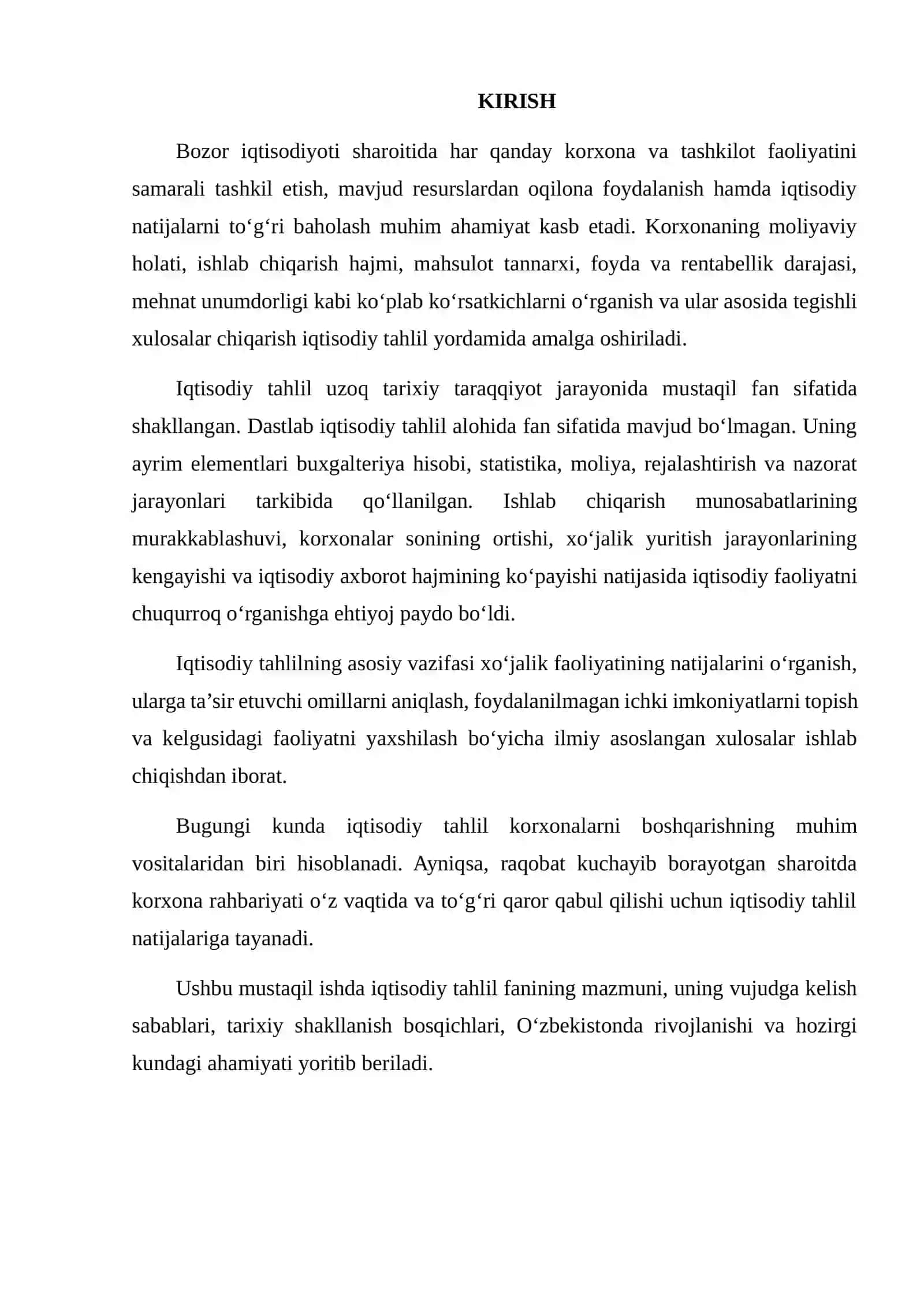 IQTISODIY TAHLIL — FAN SIFATIDA SHAKLLANISH TARIXI 2