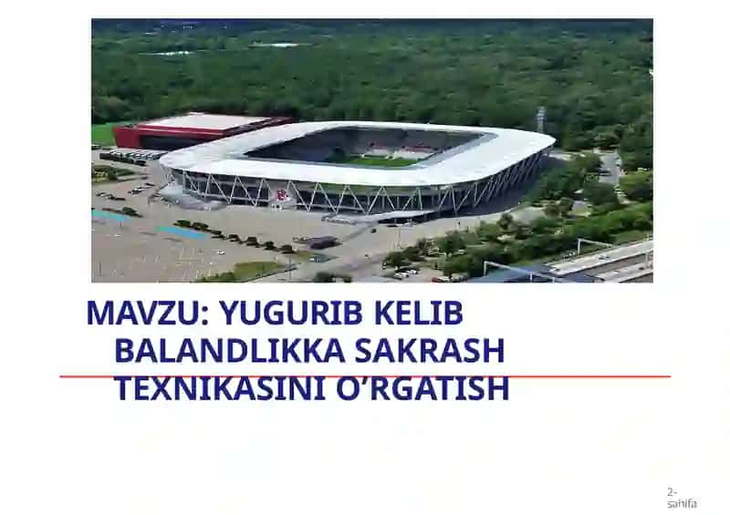 Balandlikka sakrash texnikasini o'rgatish 2