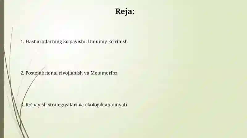 Hasharotlarning ko'payishi va rivojlanishi 2