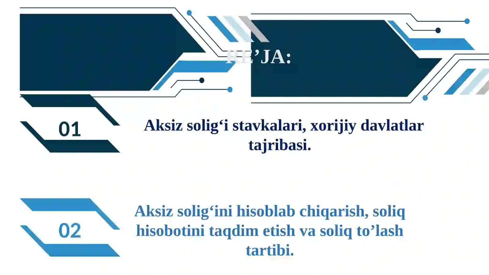 O‘zbekiston Respublikasida aksiz solig‘ini hisoblash va to‘lash tartibi 2