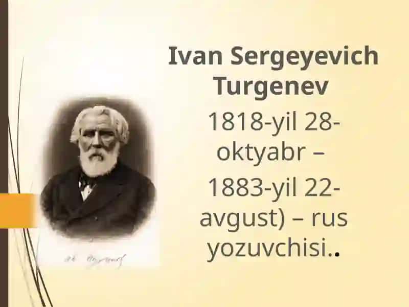 Ivan Sergeyevich Turgenev hayoti va ijodi qisqacha “Mumu” asari haqida xulosasi 2