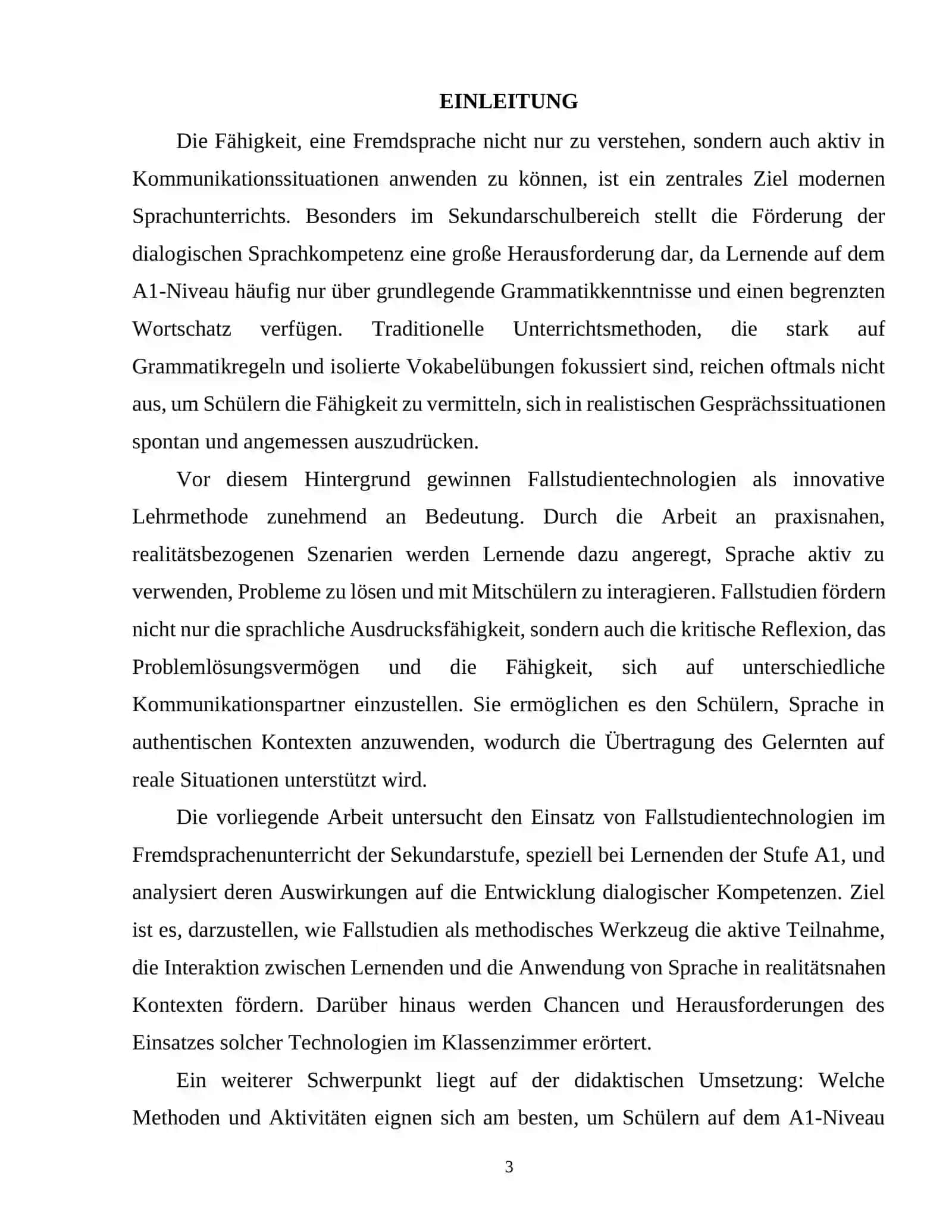DIE BEDEUTUNG VON FALLSTUDIENTECHNOLOGIEN FÜR DIE ENTWICKLUNG DIALOGISCHER SPRACHKOMPETENZ BEI SEKUNDARSCHÜLERN 2